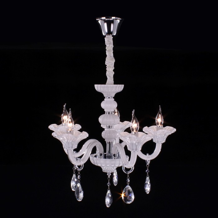 Люстра CL351150 "Ирида" 5x60W E14 белый 58x58x70 см