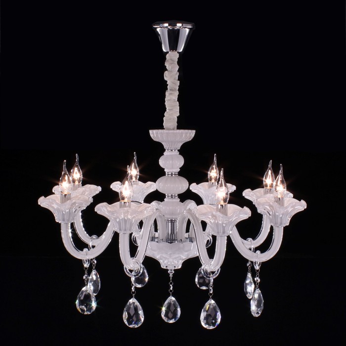 Люстра CL351180 "Ирида" 8x60W E14 белый 76x76x73 см