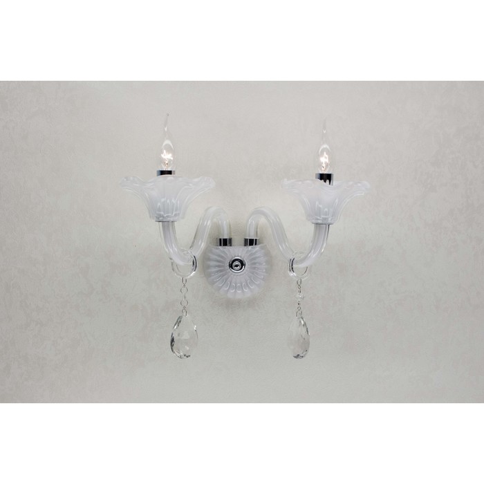 Бра "Ирида" 2x60W E14 белый 19x29,5x35,5 см