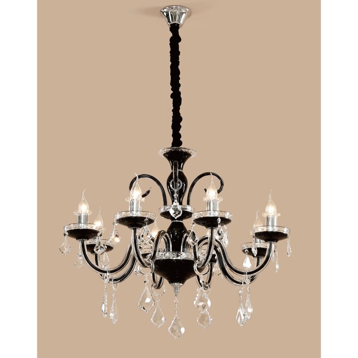 Люстра CL352181 "Марена" 8x60W E14 черный 75x75x85 см