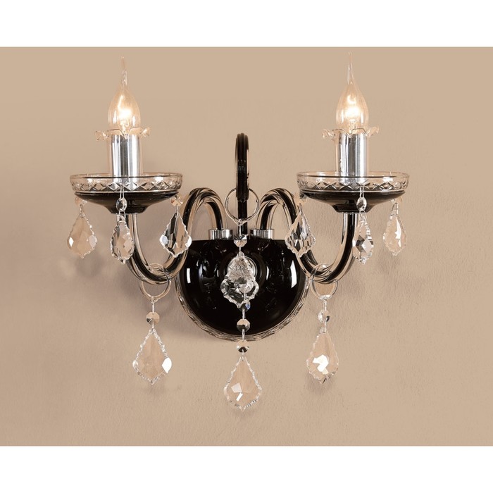 Бра "Марена" 2x60W E14 черный 23x38x35 см