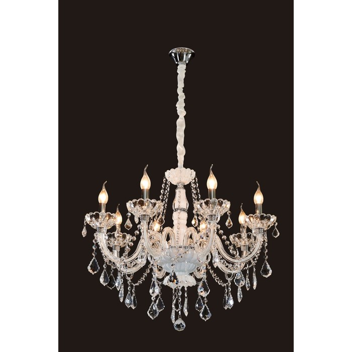 Люстра CL353181 "Финка" 8x60W E14 белый 74x74x70 см