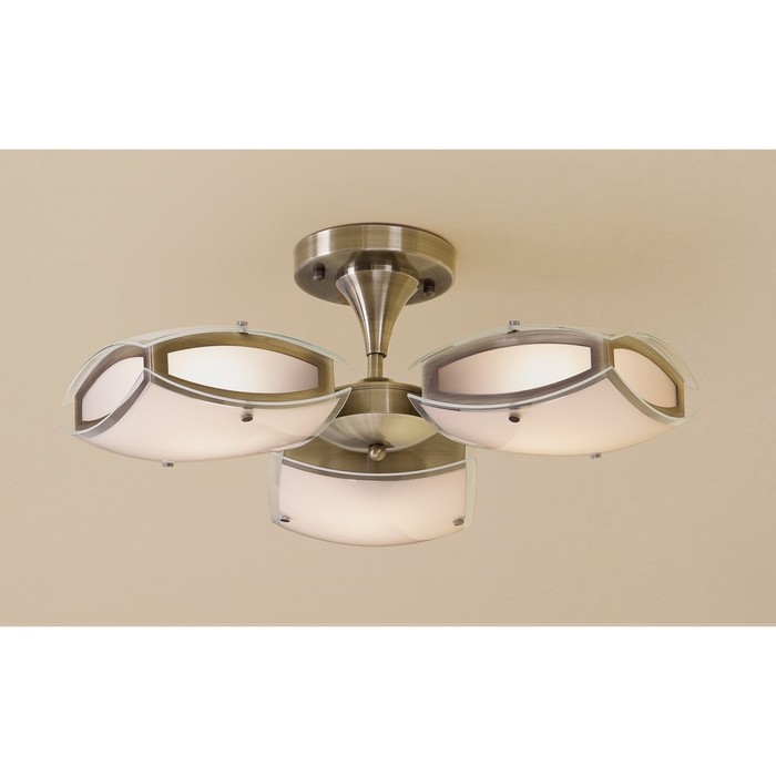 Люстра CL161133 "Берген" 3x75W E27 стар.бронза 55x55x22 см