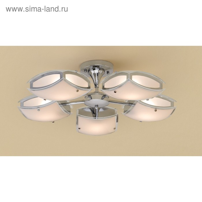 Люстра CL161151 Берген 5x75W E27 хром 69x69x22 см 11991₽