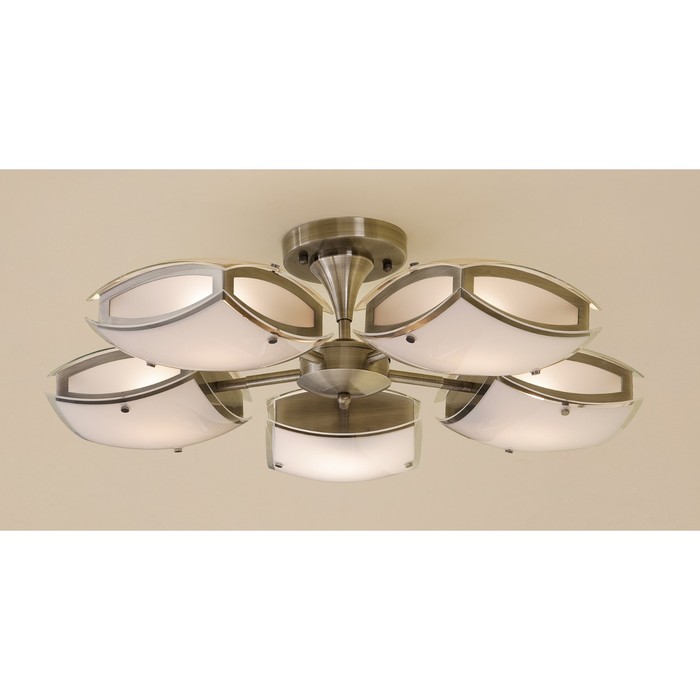 Люстра CL161153 "Берген" 5x75W E27 стар.бронза 69x69x22 см