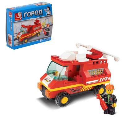 konstruktor pozharnaya mashina 74 detali 407586 kupit po cene ot 163 00 rub internet magazin sima land ru