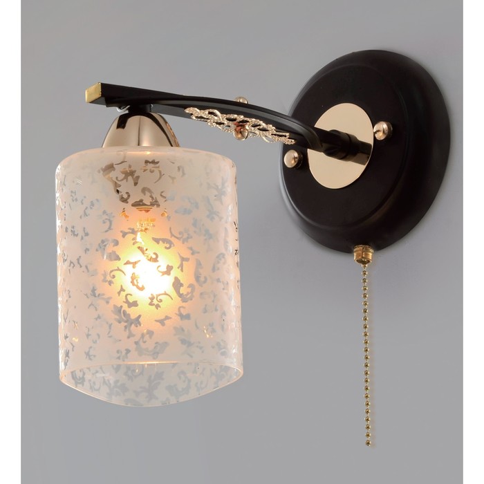 Бра CL166311 "Мотив" 1x60W E14 черн./зол. 21x13x22 см