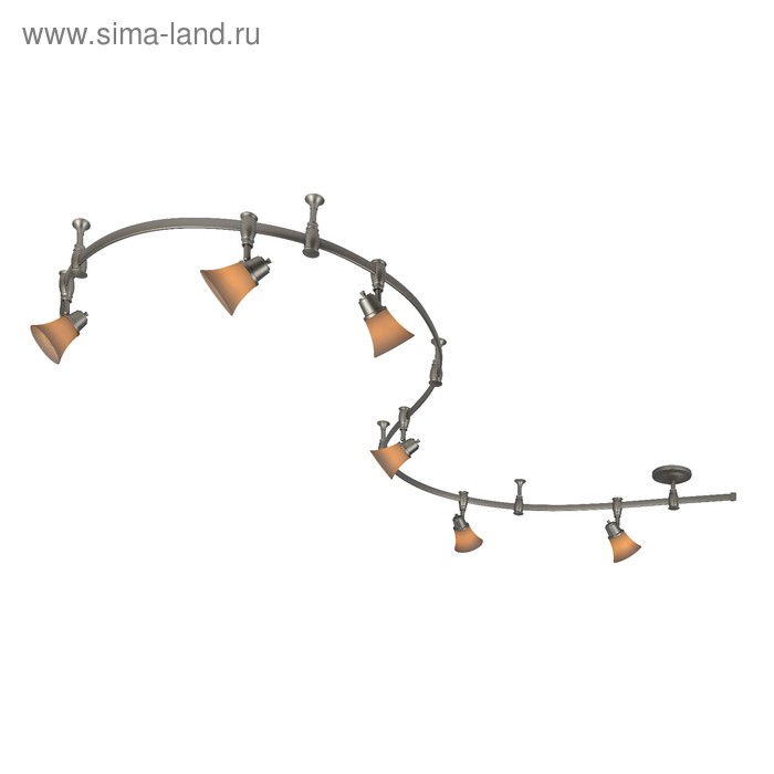 

Светильник трек CL560261 «Трек Модерн» 6x60W E14 серебро 12x300x26 см