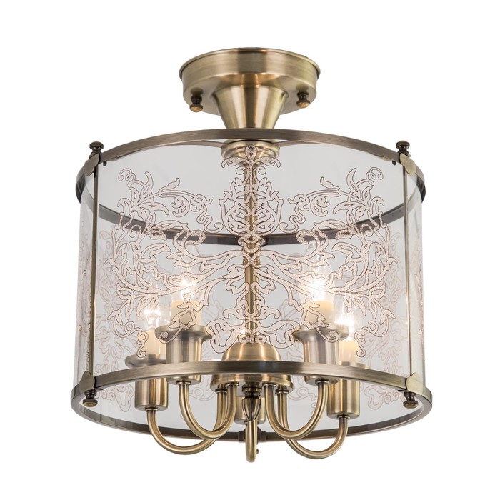 Люстра CL408253 "Версаль" 5x60W E14 бронза 37x37x40 см