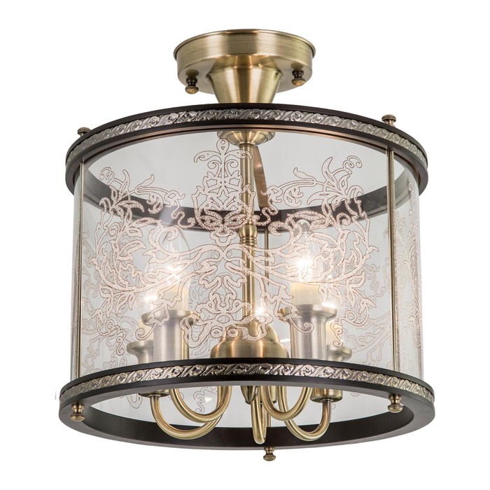 Люстра CL408253R "Версаль" 5x60W E14 венге 37x37x40 см