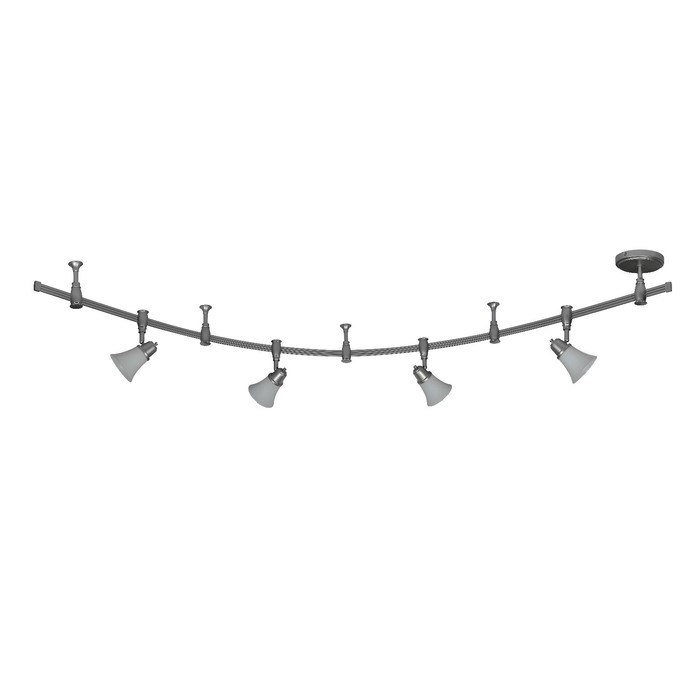 Светильник трек CL560241 "Трек Модерн" 4x60W E14 серебро 12x200x26 см