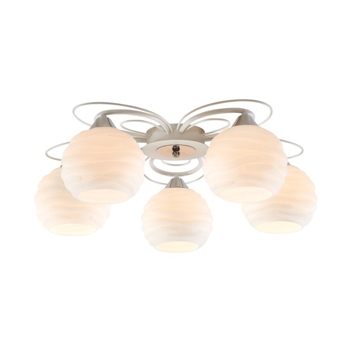 Люстра CL168150 "Николь" 5x100W E27 белый 60x60x20 см