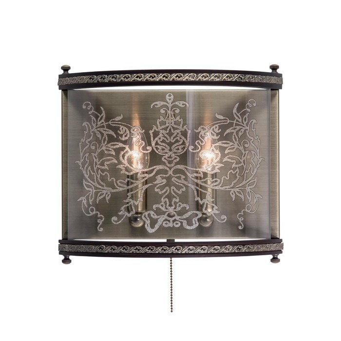 Бра "Версаль" 2x60W E14 венге 11x28x33 см