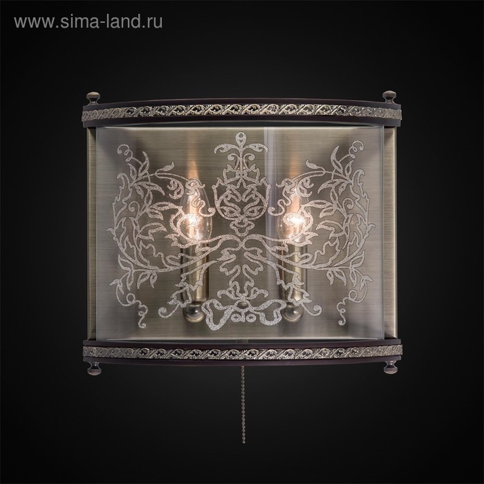 

Бра «Версаль» 2x60W E14 венге 11x28x33 см