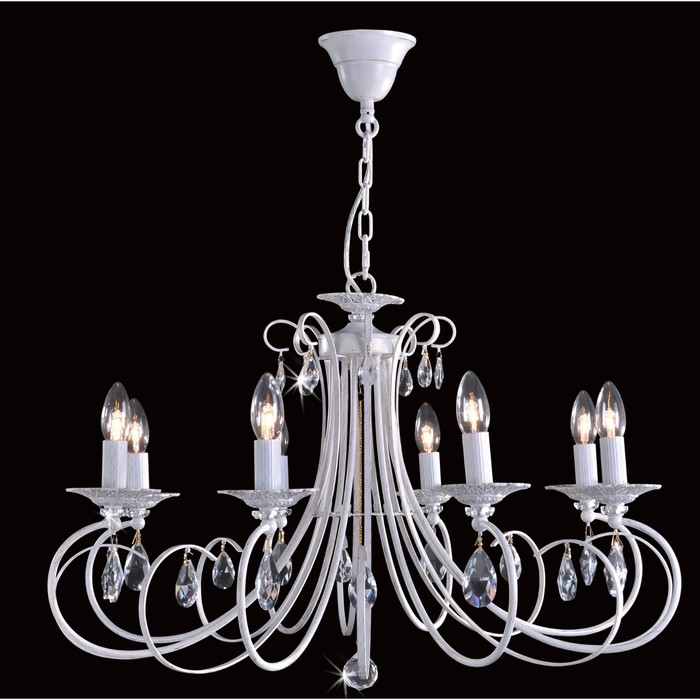 Люстра CL410182 "Джесси" 8x60W E14 белый 75x75x60 см