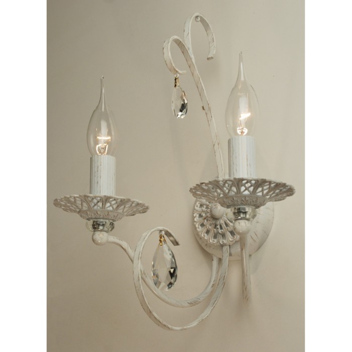 Бра CL410322 "Джесси" 2x60W E14 белый 20x27x36 см