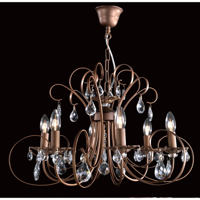 Люстра CL411161 "Марлен" 6x60W E14 кофейный 65x65x60 см