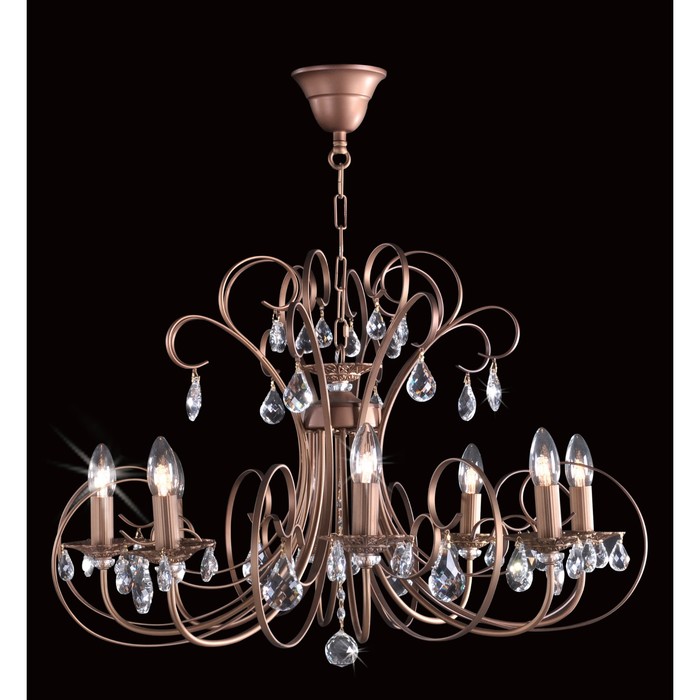 Люстра CL411181 "Марлен" 8x60W E14 кофейный 75x75x60 см