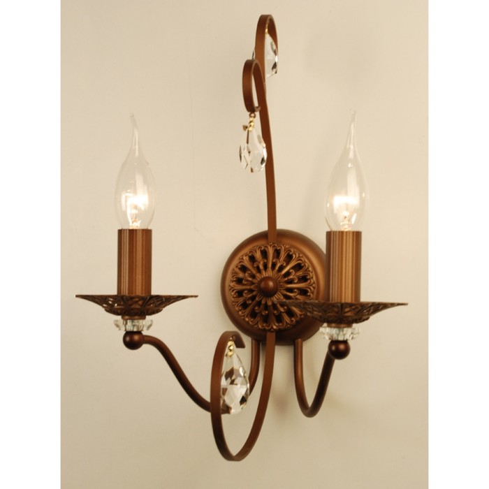 Бра CL411321 "Марлен" 2x60W E14 кофейный 20x27x36 см