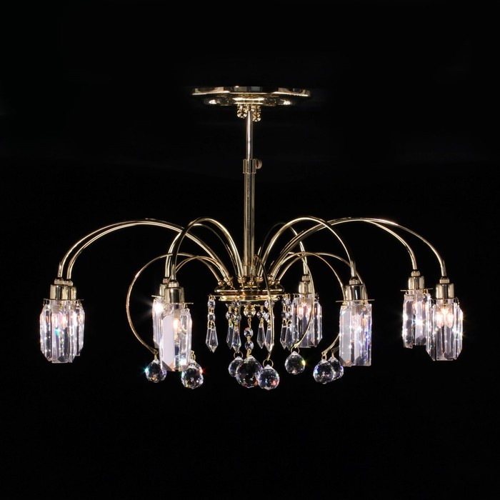 Люстра CL211182 "Калипсо" 8x60W G9 золото 61x61x33 см