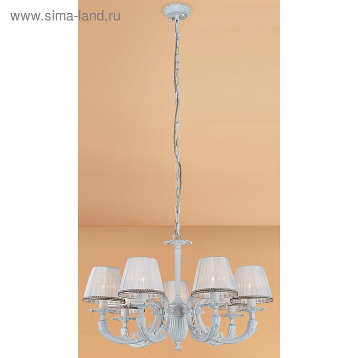 

Люстра CL412172 «Канон» 7x60W E14 белый 68x68x50 см