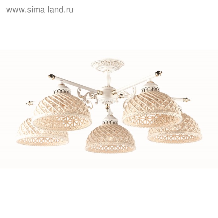 

Люстра CL415251 «Трензадо» 5x75W E27 белый 68x68x25 см