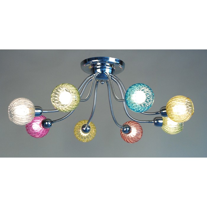 Люстра CL604181 "Попурри" 8x60W E14 серебро 50x50x32 см