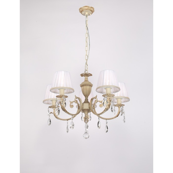 Люстра CL423151 "Элиза" 5x60W E14 крем/золото 62x62x47 см