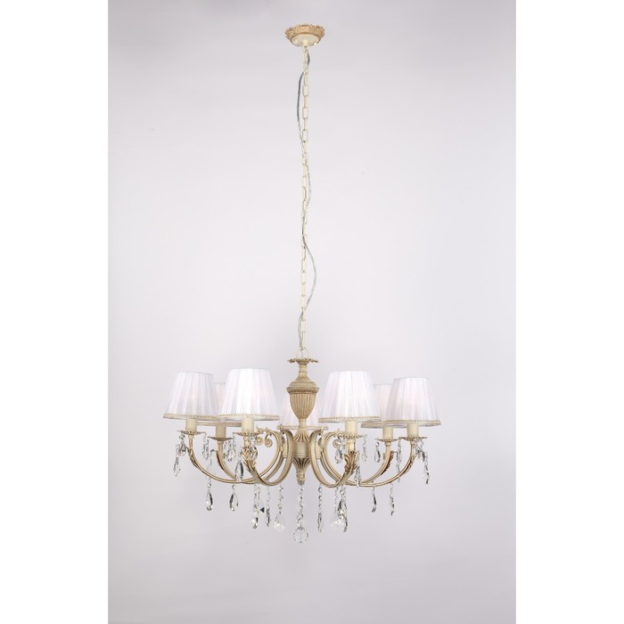 Люстра CL423171 "Элиза" 7x60W E14 крем/золото 74x74x52 см