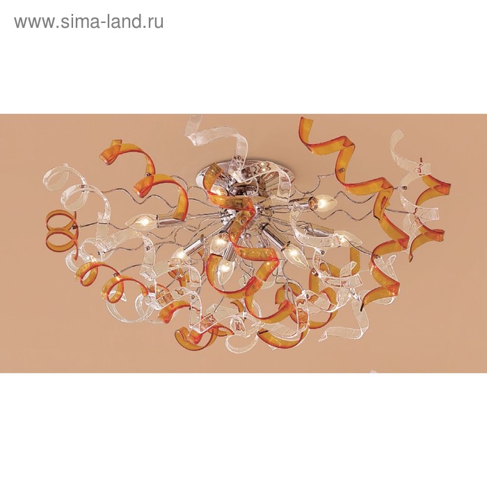 

Люстра CL222192 «Рандом» 9x60W E14 хром/прозр./янт. 86x86x34 см