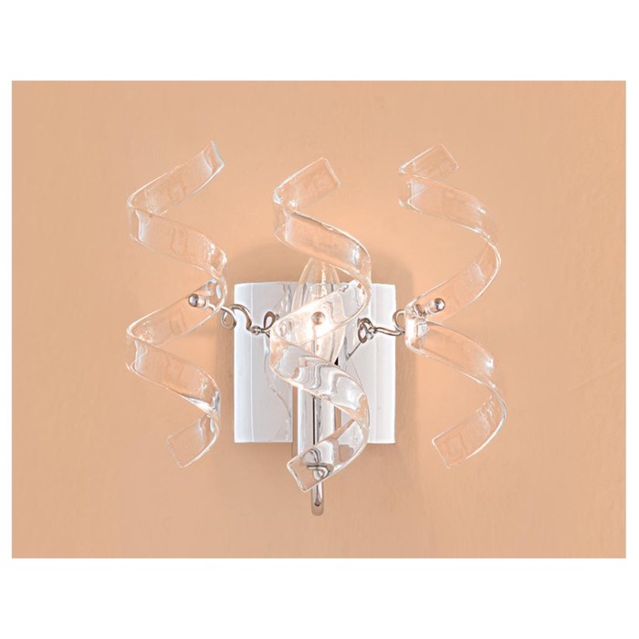 Бра CL222320 "Рандом" 1x60W E14 хром/прозр. 14x20x22 см