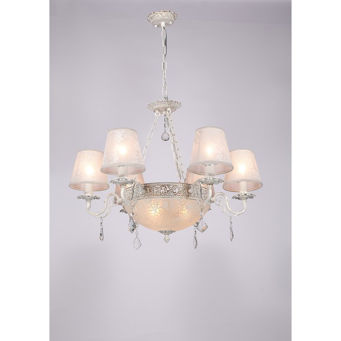 Люстра CL424161 "Бельведер" 9x40W E14 бел./золото 69x69x48 см