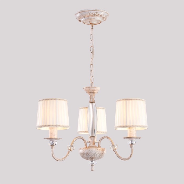 Люстра CL429131 "Дижон" 3x75W E27 бел./золото 60x60x53 см