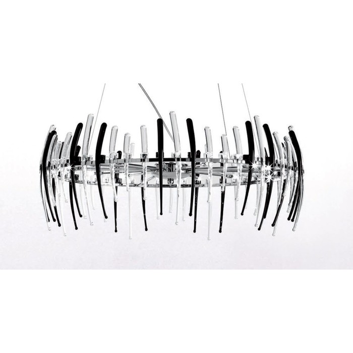 Люстра CL252152 "Арго" 15x20W G4 черн./прозр. 80x80x42 см