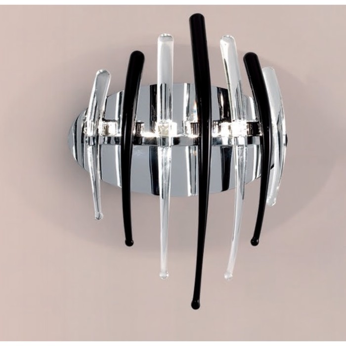 Бра "Арго" 3x20W G4 черный, прозрачный 15x24x30 см