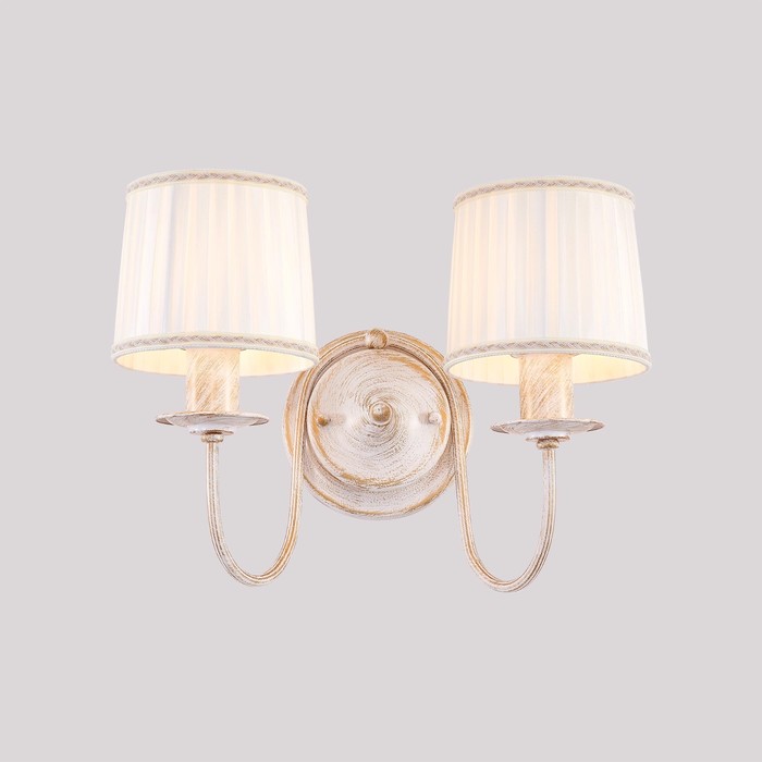 Бра CL429321 "Дижон" 2x75W E27 бел./золото 22x42x31 см