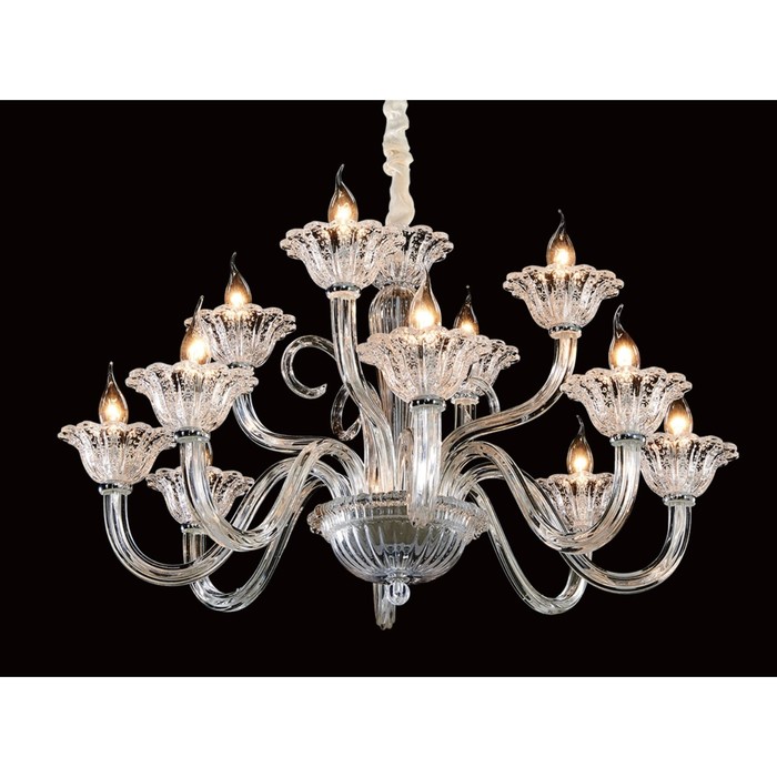 Люстра CL435121 "Фрейя" 12x60W E14 прозрачный 82x82x75 см