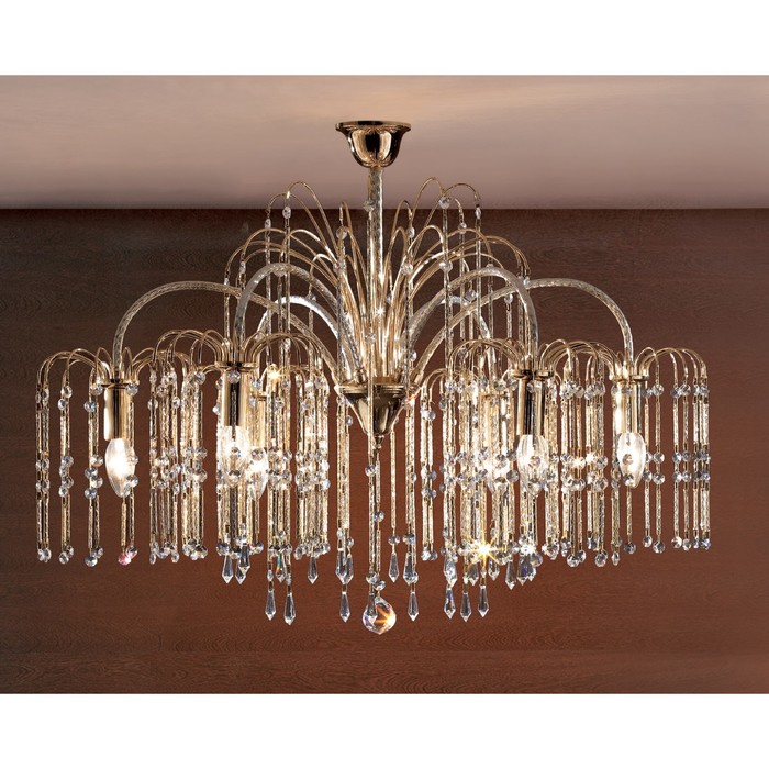 Люстра CL304261 "Опера" 6x60W E14 зол./прозр. 78,5x78,5x63 см