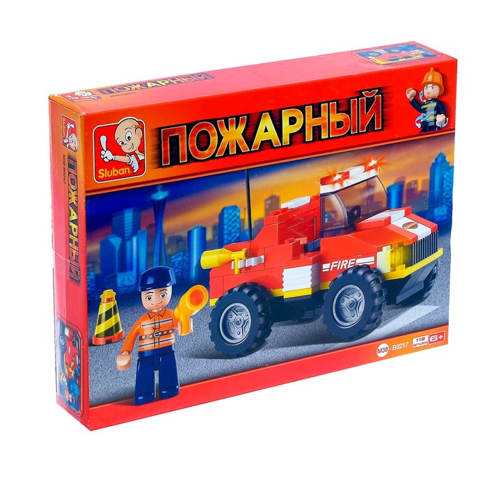 Конструктор «Пожарный грузовик», 118 деталей