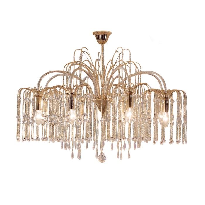 Люстра CL304281 "Опера" 6x60W E14 зол./прозр. 78,5x78,5x63 см