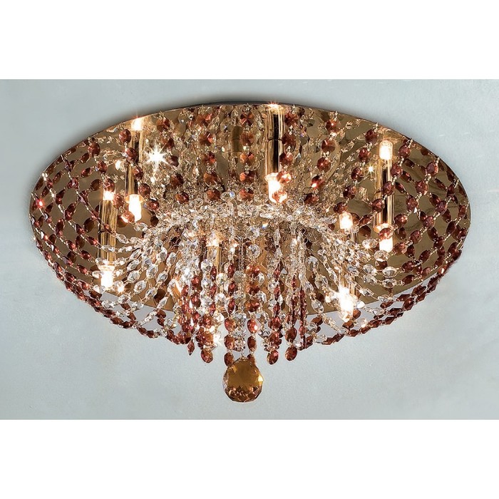 Люстра CL305163 "Орион" 6x60W G9 золото/янтарный 45x45x20 см