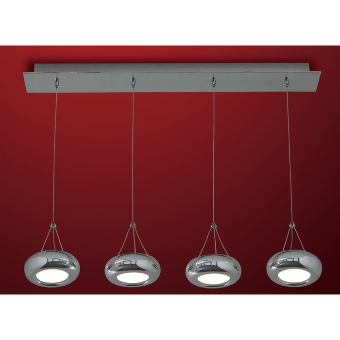 Люстра подвес "Орбита" 24x1W LED 3000K хром 16x100x30 см