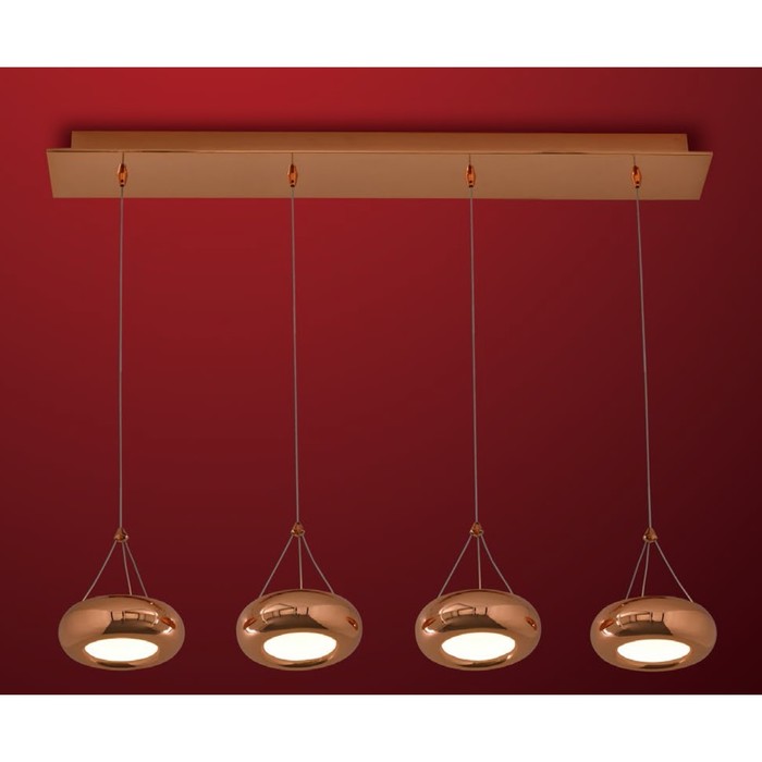 Люстра подвес "Орбита" 24x1W LED 3000K медь 16x100x30 см