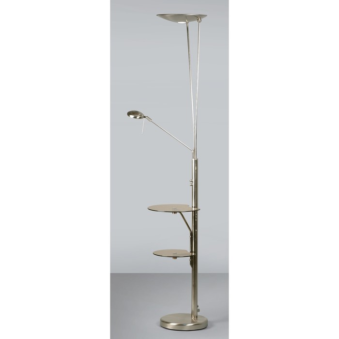 Торшер CL801001F "Тандем" 1x300W/1x40W R7s/G9 мат.хром 30x30x185 см