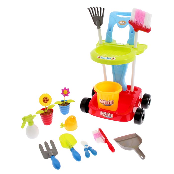 Игровой модуль на колесах "Садовод", 12 предметов