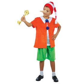 

Карнавальный костюм "Буратино", плюш, куртка, шорты, колпак, нос, р-р 30, рост 110-116 см