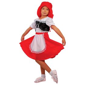 Карнавальный костюм 'Красная Шапочка', блузка, юбка, шапка, р. 34, рост 134 см Ош