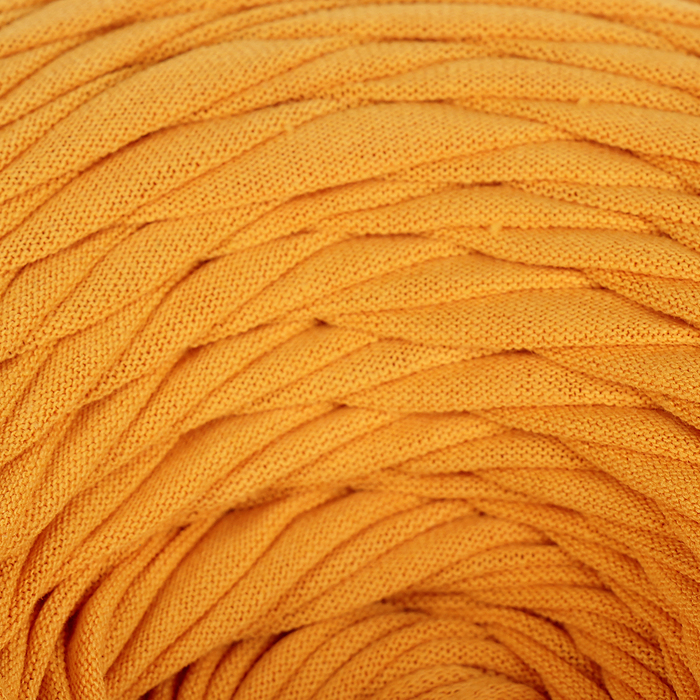 Пряжа трикотажная широкая KNITKA 100м/300гр , ширина 7-9 мм (горчица)