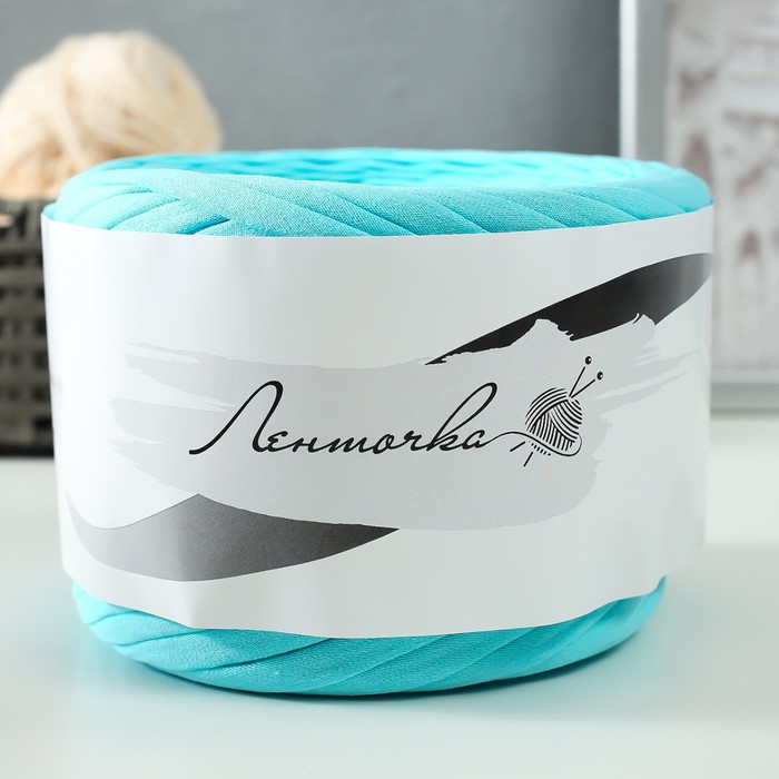 Пряжа трикотажная широкая KNITKA 100м/300гр , ширина 7-9 мм (тиффани)