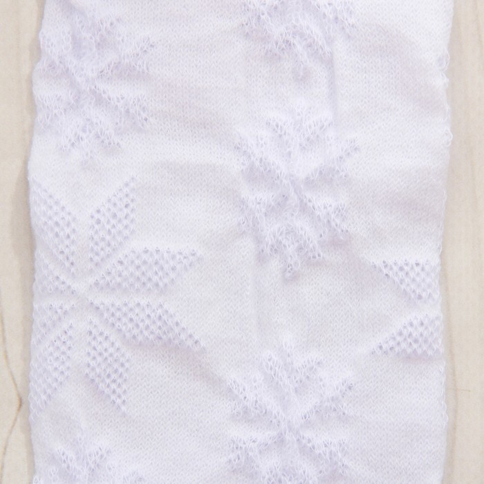 Колготки для девочки ажурные "Снежинка" АЖ2 цвет белый, рост 74-80